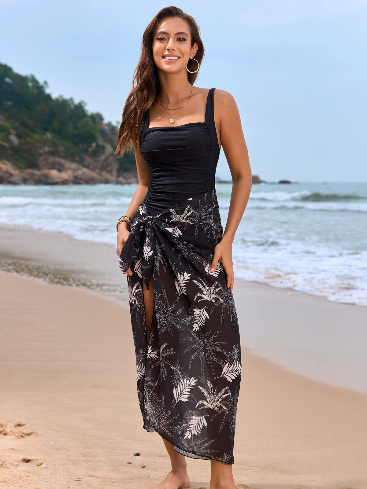 2025 new small floral one-piece swimsuit