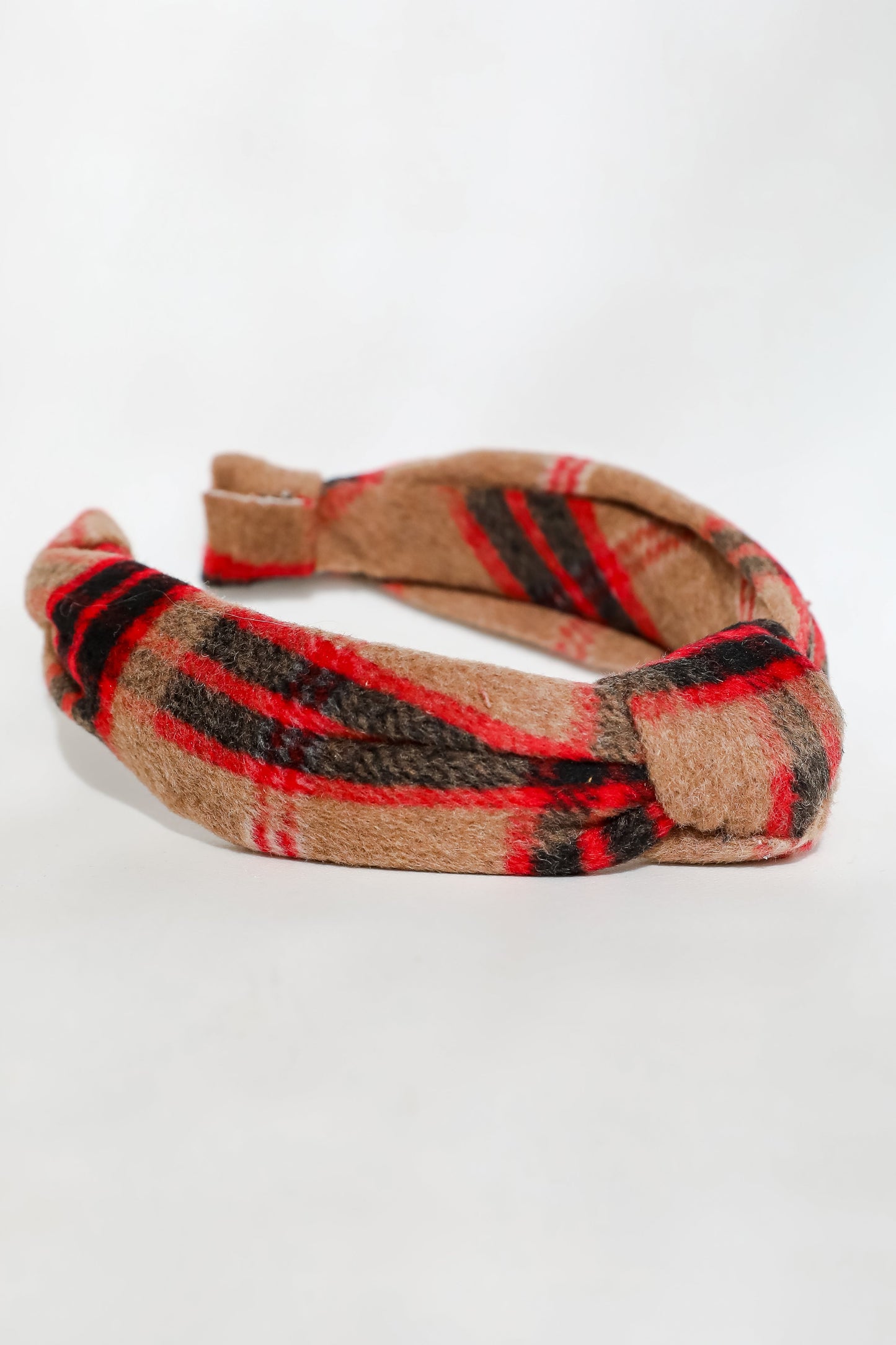 Precious Energy Plaid Knotted Headband
