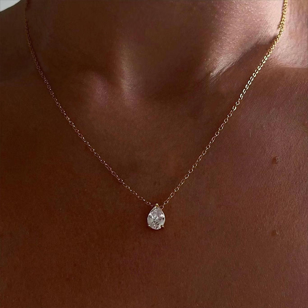 Hot Sle Bohemian Retro Gold Plated Crystal Multilayer Necklace Choker Heart Star Pendant Chain For Women