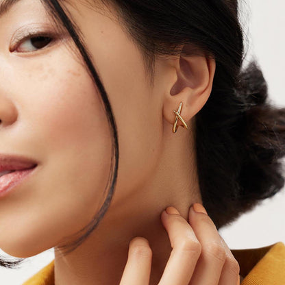 Gold Earrings for Women Trendy,14K Gold Stud Earrings Dainty Earrings Simple Minimalist Gold Earrings Hypoallergenic Earring for Women Gifts
