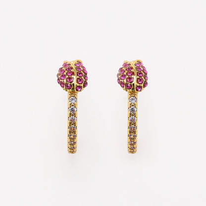 Original exquisite vintage oval spiral zircon earrings for women, niche design, high-end earrings silver needle