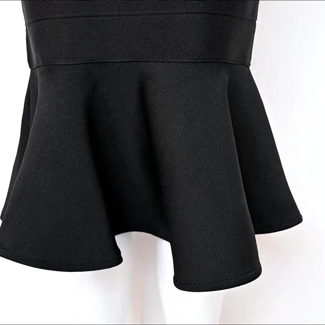 2024 new commuter elegant fishtail bandage skirt hip sexy French European and American style elastic