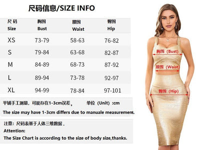 2024 Autumn and Winter High-end Diamond Bandage Evening Dress Set Hollow Halter Neck Sexy Hottie Women's Clothing