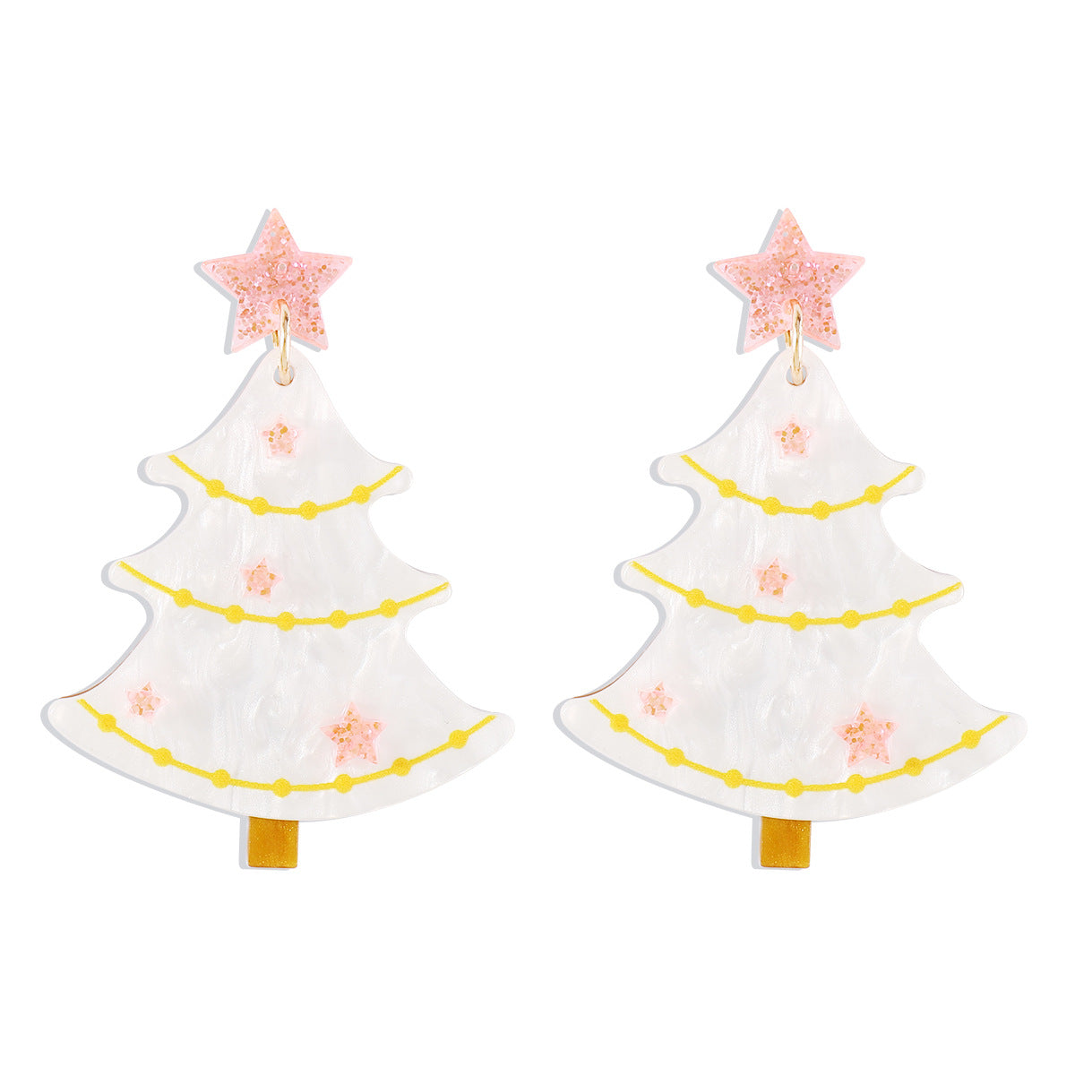 Acrylic Christmas Tree Earrings