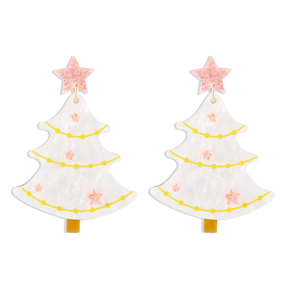Acrylic Christmas Tree Earrings