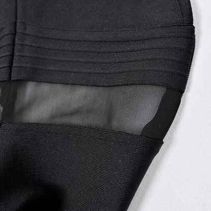 2024 Summer Luxury Diamond Sexy Mesh Bandage Long Dress Independent Station Dinner High-end Tight Dress