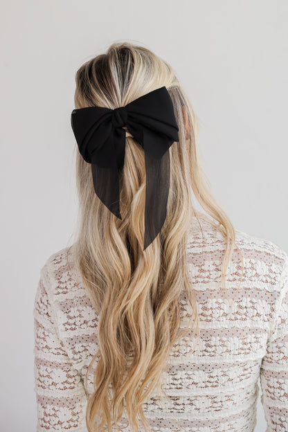 FINAL SALE - Luxe Poise Bow Hair Clip