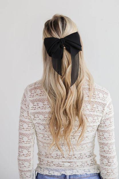 FINAL SALE - Luxe Poise Bow Hair Clip